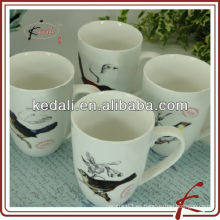 Porcelana nueva taza de estilo con diseño de aves